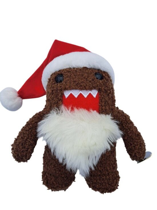 Domo Other - Domo Kun Limited Edition Plush Toy Santa Hat Holiday Collectible 2011 Brown